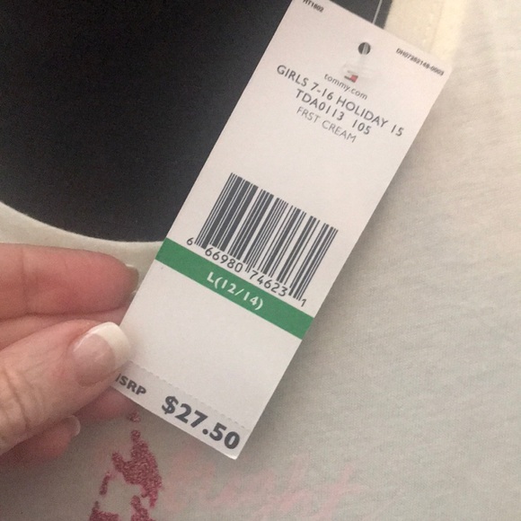 NWT Tommy Hilfiger girls size L girls t-shirt - Picture 2 of 3